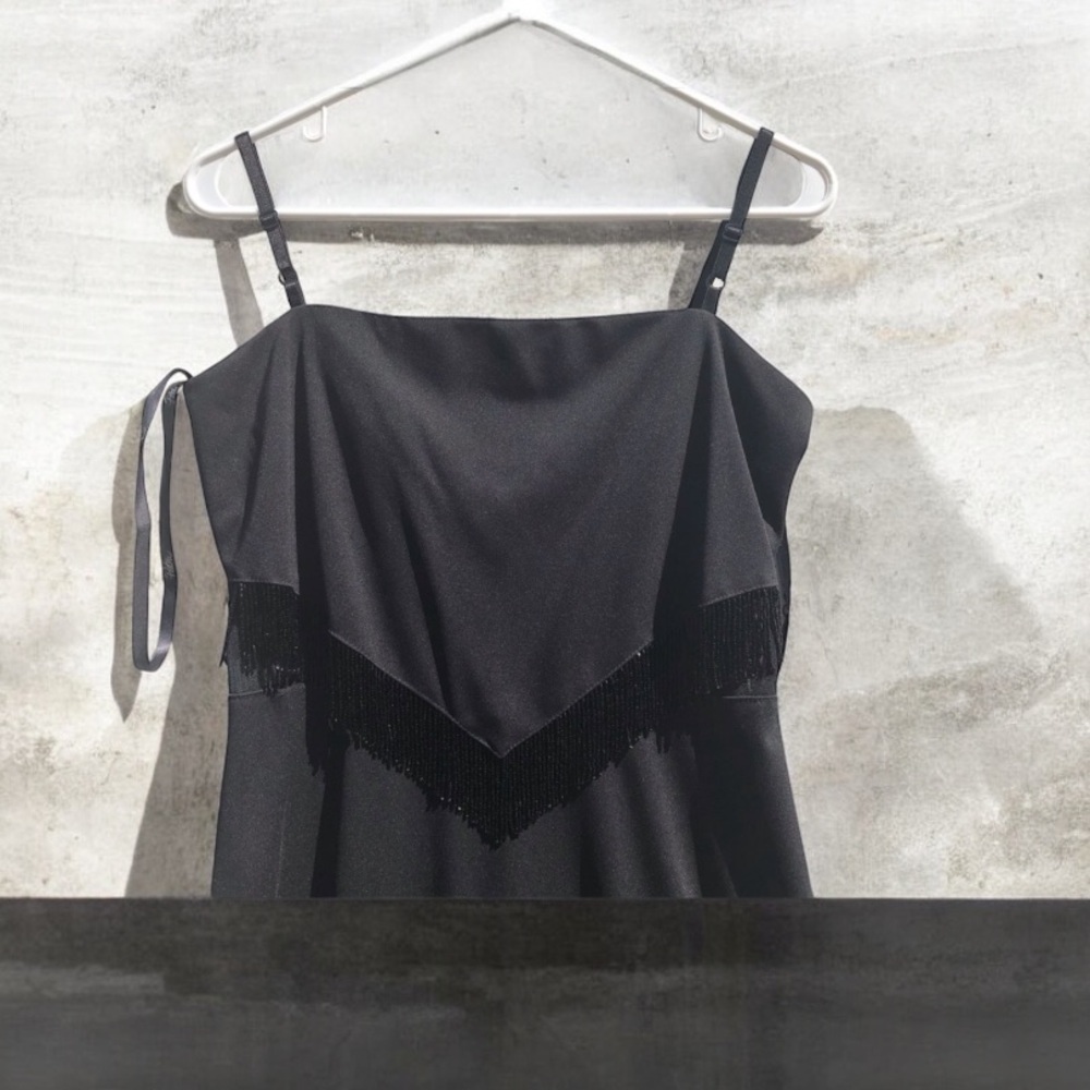Black Maxi evening dress with black bids 8 P. - Picture 3 of 11